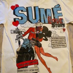 Graphic Tee with Love Story Design